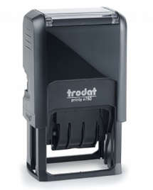 Датер Trodat 4750 2 строки 41*24мм пластиковый, месяц буквами, высота шрифта 4мм
