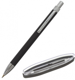 Ручка шар BRAUBERG Allegro синяя корпус черный с х