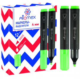 Текстовыделитель Attomex 1-4мм зеленый