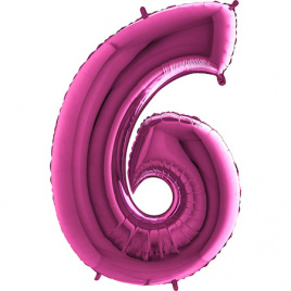 Шар фольга цифра 40" Pink 6/9