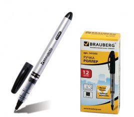 Роллер Brauberg Control 0,5мм серебр корп черная
