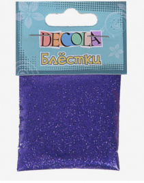 Блестки Decola 0,3мм 20г фиолетовый пакет W041-215