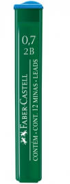 Грифели Faber Castell 0,7мм 2B Polymer 12шт
