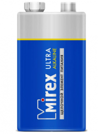 Батарейка Mirex Крона 9V алкалиновая, термоусадка