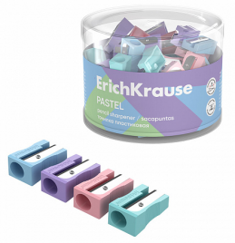 Точилка Erich Krause Easy Sharp Pastel ассорти пластиковая одно отверстие