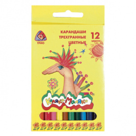 Карандаши Каляка-Маляка 12цв трехгранные дере