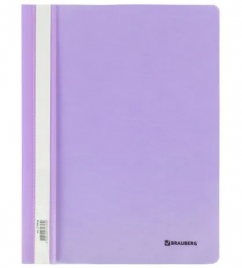 Скоросшиватель BRAUBERG лиловый Pastel А4 130/180мкм 270456