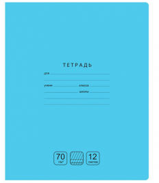 Тетрадь 12л частая косая линия Отличная 70г/м2 БД