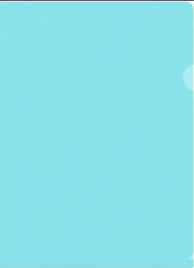 Папка-уголок Бюрократ Pastel 0,18мм голубой