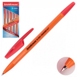 Ручка шар ЕК43196 R-301 orange 0,7мм рифл.держ кра