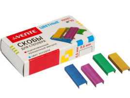 Скобы №10 deVente цветная сталь 1000шт