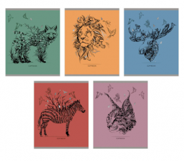Тетрадь 48л Wild animals КЭ