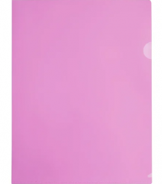 Папка-уголок Бюрократ Pastel 0,18мм розовый