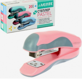 Степлер deVente №24/6, 26/6 20л Pastel 70скоб пластик ассорти