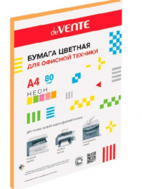 Бумага офисная deVente А4 неон 75г/м 50л оранжевая