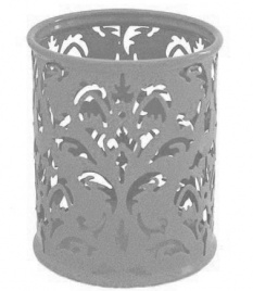 Стакан KWELT металл ажурный круглый серебро