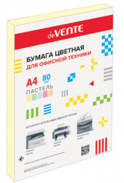 Бумага офисная deVente А4 пастель 50л 80г/м желтая