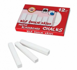 Мел белый 12шт Koh-i-Noor