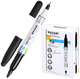 Маркер Mazari для CD/DVD Binatex 0,5-2мм двухстор черный М-5010