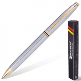 Ручка шар Brauberg De luxe Silwer корпус серебр золотые детали бизнес-класса 141414 