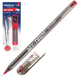 Ручка шар Pensan MY TECH 0,7мм красная 2240