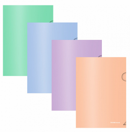Папка-уголок ЕК А5 Matt Pastel Bloom ассорти непрозрачная пластик 0,18мм, текстура п