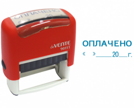 Штамп deVente №08 Исх. №, дата, подпись цвет корпуса красный 9011T