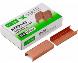 Скобы Хатбер №24/6 X-Mate медные, до 30л, 1000шт