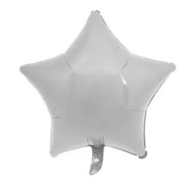 Шар фольга звезда 18" пастель White