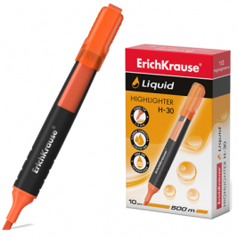 Текстовыделитель Erich Krause Liquid H-30 оранжевый 1-3мм
