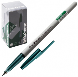 Ручка шар ЕК63084 Slender Stick Grey зеленая 0,7мм Super Glide Technology