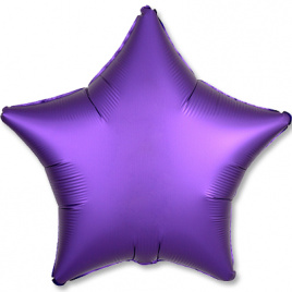 Шар фольга звезда 19" сатин Purple Royale