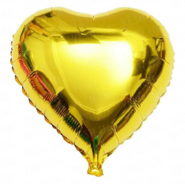 Шар фольга сердце 19" Gold (золото) металлик