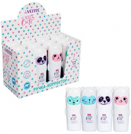 Корректирующая ручка deVente 100% Cute 7мл металлический наконечник, морозоустойчивая, быстросо