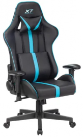 Кресло A4Tech X7 GG-1200 игровое черный/голубой кожзам крестовина пластик