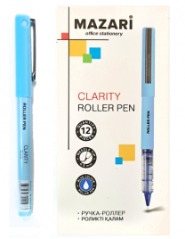 Роллер Mazari Clarity синий 0,5мм, игольчатый пишущий узел, пластиковый корпус, картонная упаков