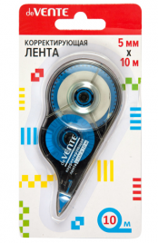 Корректирующая лента deVente 5мм*10м картонный блистер, европодвес