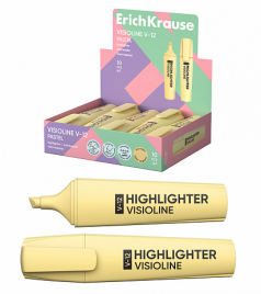 Текстовыделитель Erich Krause V-12 Visioline Pastel желтый