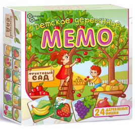 Деревянная Игра Мемо Фруктовый сад 24 дет. 8503