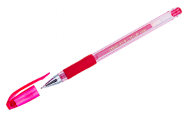 Ручка гелевая Crown Hi-Jell Needle Grip 0,7мм крас