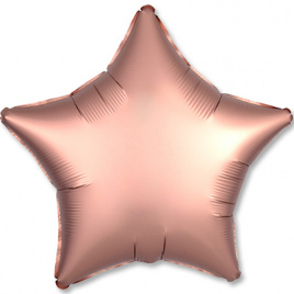 Шар фольга звезда 19" сатин Rose Copper