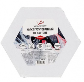 Холст на картоне Vista-Artista 30см шестигр с/з хлопок 280г/м2 VCPH-30