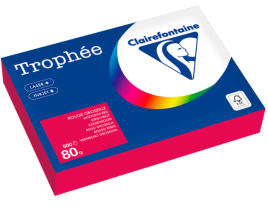 Бумага офисная CLAIREFONTAINE А4 80г/м 500л интенсив красный 1782PC