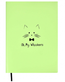 Записная кн Феникс А6+ 56л КОТ 135x188мм мягкий переплёт, ниткошвейный, шелкогра