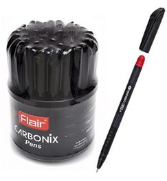 Ручка шар Flair Carbonix V 0,7мм красная F-1362