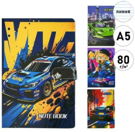 Блокнот  KWELT А5 76л Sportcar на магнитной кнопке