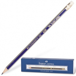 Карандаш ч/гр GoldFaber HВ заточ с ластиком FC1168