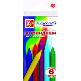Мелки Луч 6цв восковые круглые 8*90мм 12С860-08