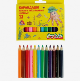 Карандаши Каляка-Маляка 12цв толстые трехгр мини к