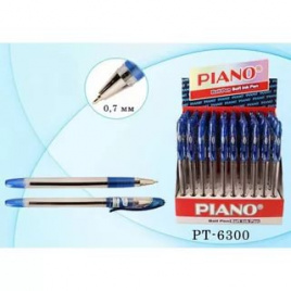 Ручка шар PIANO PT-6300-A 0,7мм ассорти